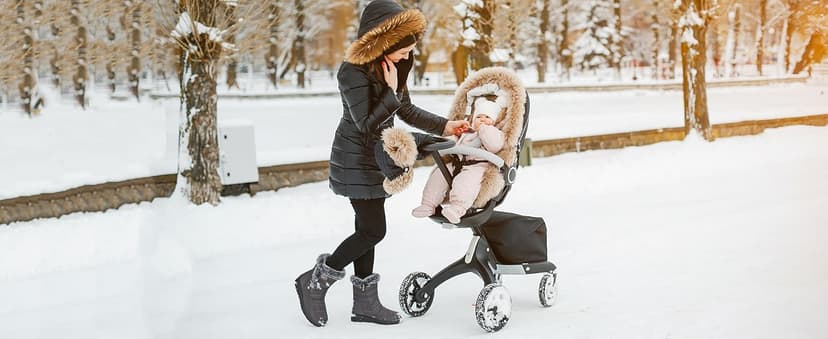 HARENCE Womens Winter Boots Comfort Snow Warm Fur Lined Outdoor Waterproof