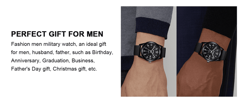 LN LENQIN Mens Watches Analog Quartz Sports Unisex 30M Waterproof Nurse Watch for Men Women Medical Professionals Military Time with Second Hand Glowing Easy to Read Dial