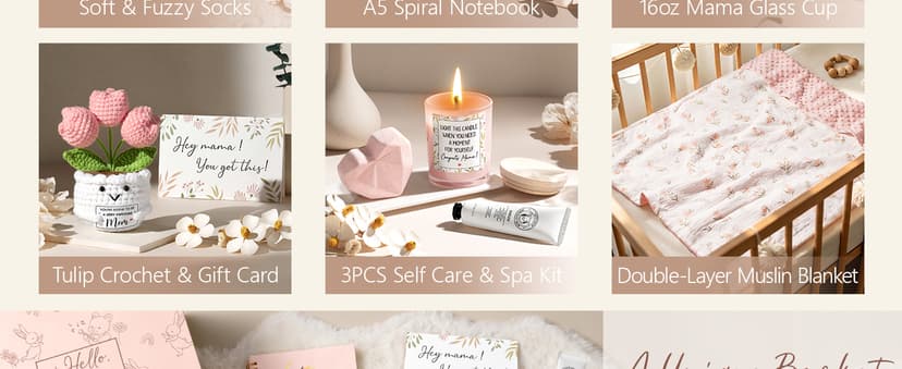 Postpartum After Birth Essentials Kit Pregnancy Gift Basket for Expecting Pregnant First Time Mom Gender Reveal Push Present New Mom Care Package Postpartum Essential Pregnancy Gifts for New Mom to Be B0GXZYZQVB