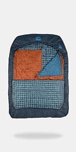 Kelty Cosmic Synthetic Fill 20 Degree Backpacking Sleeping Bag – Compression Straps, Stuff Sack Included