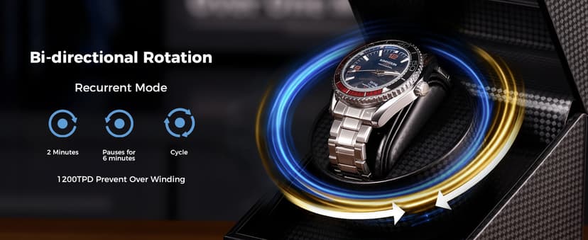 ProCase ProCase Watch Winder for Automatic Watches, Single Automatic Watch Winder Rotator Shaker Box with Quiet Motor and Flexible Pillow, Rotating Watches Case Gifts for Men Women -1 Slot