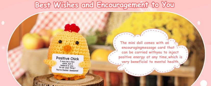 Advent Calendar 2025, 24 Days Positive Crochet Animals Christmas Countdown Calendar for Kids, Teens, Adults, Handmade Emotional Support Crochet Toys with Positive Card for Birthday, Christmas Gifts