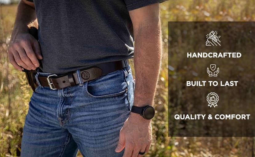 1791 GUNLEATHER Gun Belt for Men - Heavy Duty 14 oz Leather Gun Holster Belt for EDC