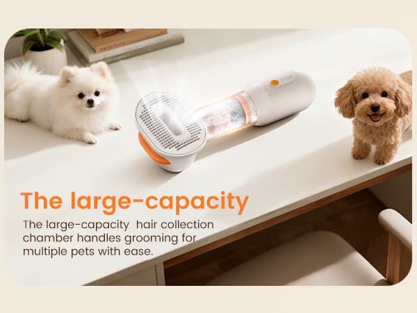 kurtmark Vacuum Dog Brush for Shedding, 4-in-1 Self Cleaning Slicker Brush for Dogs& Undercoat Rake for Dogs, Deshedding Grooming Tool, Anti-Static, Massage, Cleaning, Shedding & Combing All In One!