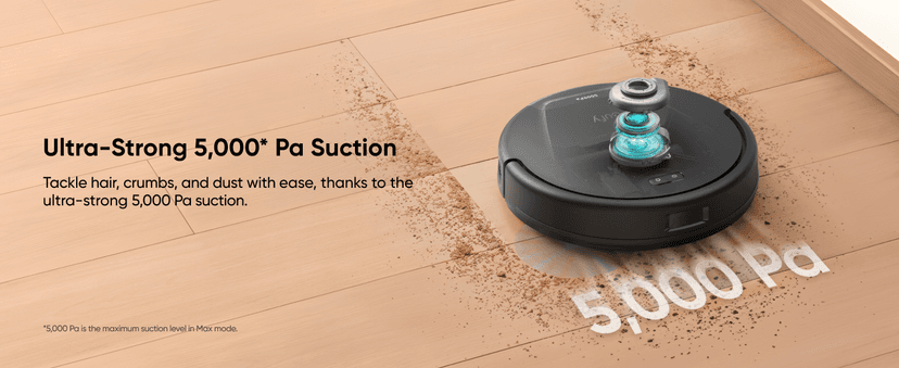 eufy L60 Robot Vacuum with Self Empty Station, Hair Detangling Technology, Up to 60 Days Hands Free Cleaning, 5,000 Pa Suction, Remove Hair, Dust