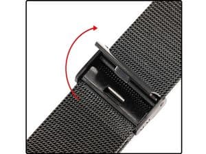 BUREI Men Watches Brown Leather Fashion Minimalist Wrist Watch Simple Ultra Thin Waterproof Quartz Watches All Black Stainless Steel Mesh Band,Gift for Men Women