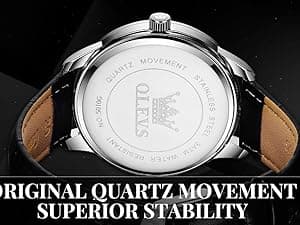 OLEVS Men’s Watches Waterproof Dress Minimalist Analog Quartz Stainless Steel Casual Men’s Wrist Watch with Day Date, Classic Luxury Elegant Roman Numerals Dial Big Face Relojes para Hombres