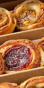 Fruit Danish Pastries | Christmas Holiday Corporate Food Gifts in Gift box |12 Individually Wrapped ASSORTED Fruit Filled Cinnamon Buns | Halloween, Thanksgiving-Stern’s Bakery