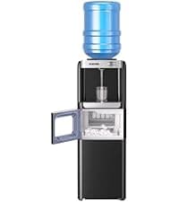 ICEPURE Multi-Function WiFi Water Cooler with Bullet and Crushed/Chewable Ice Maker, 5 Gallon Bottle Bottom Loading, Hot Cold Water Dispenser Built-in Ice Machine Combo, 35lbs/24H, Stainless Steel