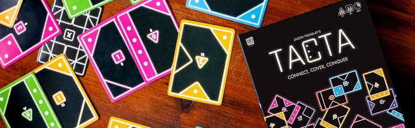TACTA Card Game, Where Every Card Counts, Fast-Paced Strategic Shape Matching Party Game, Analyze and Optimize to Connect, Cover & Conquer to Win, Unique Party Game Play for 2 or More Players, Ages 7