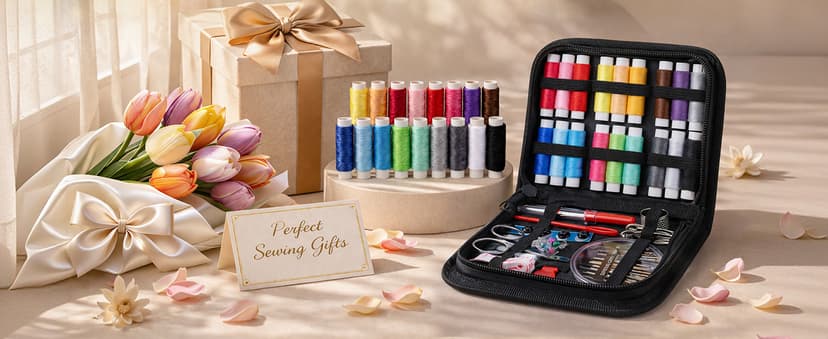 White Elephant Gifts for Women Mom Grandma Boy, Sewing Supplies, Needle and Thread Kit, Portable for Travel, Beginner (Black) Coquimbo Sewing Kit for Adults, Christmas Stocking Stuffers for Teen Girls B0BXKB7QF6