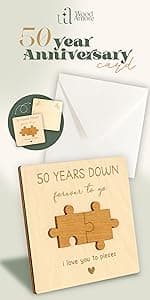 Happy Anniversary Card for Parents - Wood Parents Anniversary Card Gifts from Daughter Son, Wedding Gifts Anniversary for Parents, Anniversary Cards Gift for Mom and Dad