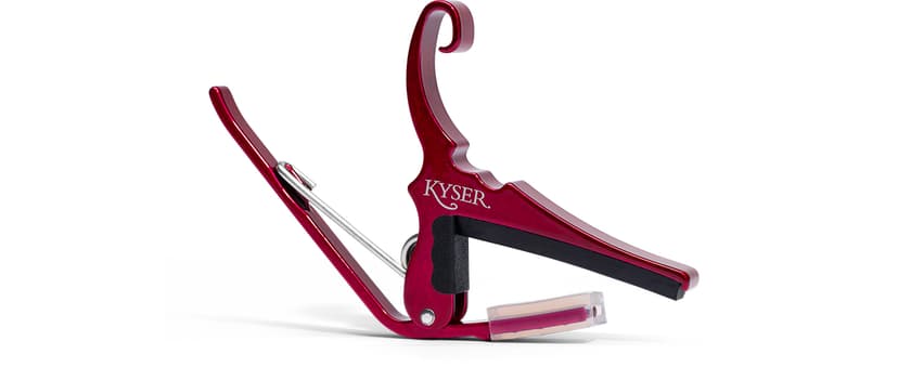 Kyser Quick-Change Guitar Capo for 6-string acoustic guitars, Ruby Red, KG6RA
