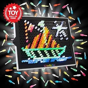 Lite Brite Classic, Favorite Retro Toy - Create Art with Light, STEM, Educational Learning, Holiday, Birthday, Gift, Boys, Kid, Toddler, Girls Age 4+