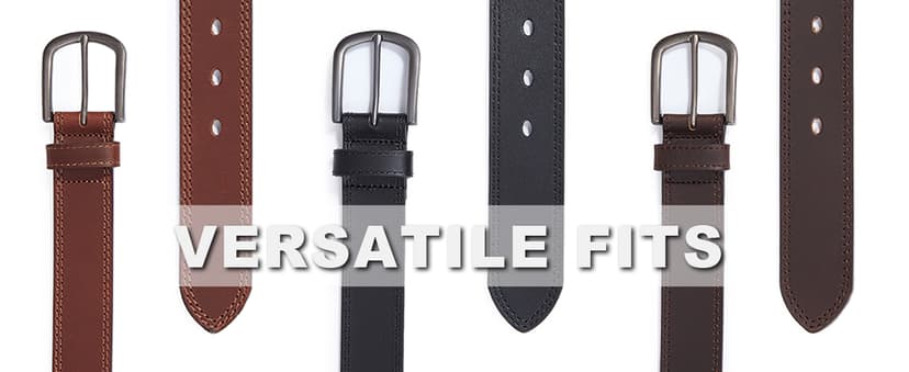 DENGFENGZHE Men's Full Grain Leather Belt for Everyday Casual Jeans, 1.5" Handmade Men Leather Belts with Gift Box