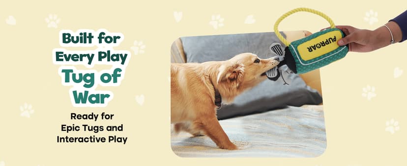 PUPROAR Golf Dog Toy, Dog Birthday Gift, Funny Squeaky Plush Rope Golf Bag Toy for Small, Medium & Large Breeds B0D9PDDT2D