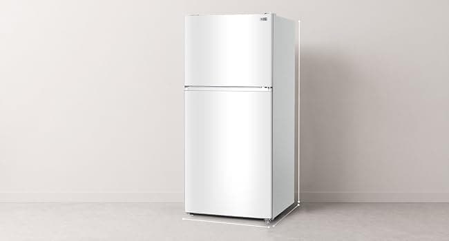 BLACK+DECKER 20.1 Cu. Ft. Top Mount Refrigerator with Ice Maker, 2-Door Refrigerator with Top Freezer, Freezer with Icemaker and Adjustable Temperature Control, BR2010JIMW, White