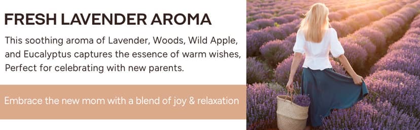 Gender Reveal Gifts, New Parents Gifts for Couples- 9oz Lavender Scented Soy Wax Candle- Presents for New Mom, Mom to Be, Expecting Mother, Pregnancy Women