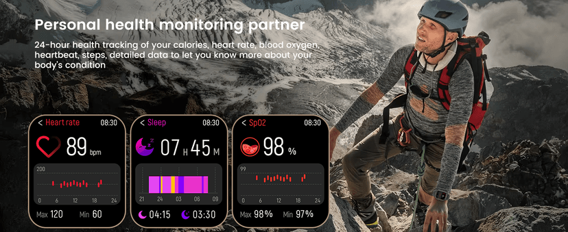 Military GPS Smart Watch for Men with Offline Map/Air Pressure/Altitude/Compass,smart Watch for Android Phones and iPhone,Waterproof Fitness Tracker with Blood Oxygen/Heart Rate/Sleep/100+ Sport Modes