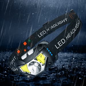 LHKNL Headlamp Flashlight, Lumen Ultra-Light Bright LED Rechargeable Headlight with White Red Light, 2-Pack Waterproof Motion Sensor Head Lamp,8 Modes for Outdoor Camping Running Hiking Fishing