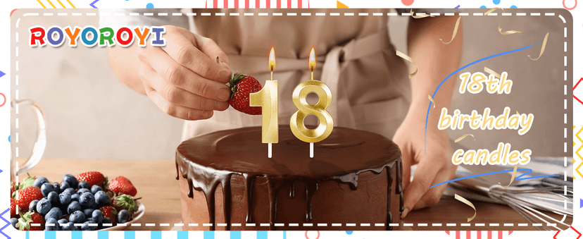 18th Birthday Candles,18th Birthday Decorations for Girls Boys,Happy Birthday Cake Topper for Men,18 Year Old Boy Birthday Gifts