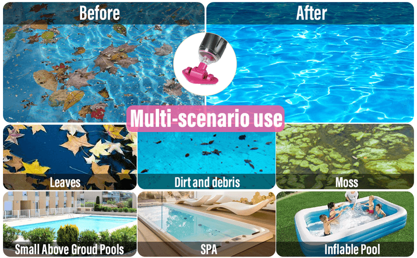 Rechargeable Handheld Hot Tub Spa Pool Vacuum, Cordless & Waterproof IPX8, 60-Min Runtime, 2 Brush Heads, Spot Cleaner for Spas & Small Pools up to 20ft (Dyson-Style Gray)