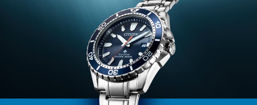 Citizen Citizen Men's Promaster Sea Eco-Drive Stainless Steel Watch, 3-Hand Date, One-Way Rotating Bezel, ISO Compliant, Luminous Hands and Markers