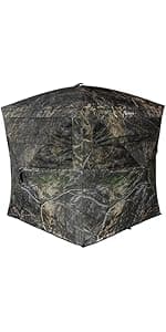 Ameristep Brickhouse Hunting Blind | 3-Person Ground Blind in Mossy Oak Break-Up Country, One Size