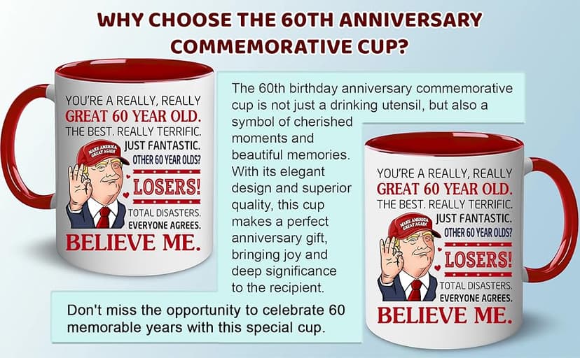 BECHUSKY Gifts for 60th Birthday - 1965 Birthdays Gifts for Men - 60 th Birthdays Decorations Man - Gifts for Women Turning 60 - Ideas for 60s Birthday - 60th Bday Present - Ideas for 60s Bday