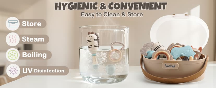 Sensory Toys with Soft Textures, Gentle Sounds & Easy-Grip Shape, Neutral Newborn Gift(10-Pack) Baby Rattles & Teethers Set, Baby Toys 0-6 Months, Teething Toys 3-6 Months B0F62MWKGD