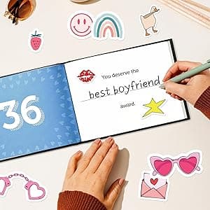What I Love about You Book - Valentines Day Gifts for Him, Her - Fill-in-the-Blank Book for Men, Boyfriend, Husband, Women, Girlfriend, Wife, Him, Her - Couples Gifts for Anniversary, Christmas & More