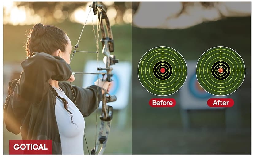 GOTICAL Arrow Laser Sight Tactical Archery Bore Sight Red Dot Laser for Compound Bow Crossbow Boresighter Sight Tool for Target