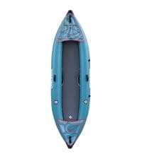 Inflatable Kayak, Portable Ripstop Oxford Cloth Recreational Touring Kayak with Fiberglass Kayak Paddle, Hand Pump and Carrying Bag, 1/2 Person