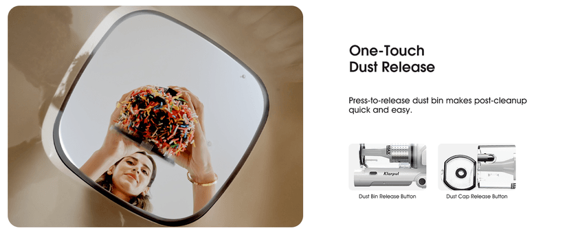 Cordless Vacuum Cleaner, 600W 50KPA 65Mins Runtime Fast Charging Vacuum Cleaner, Self-Standing LED Light Touch Screen Stick Vacuum for Home Light Weight,for Pet Hair/Carpet/Floor, White