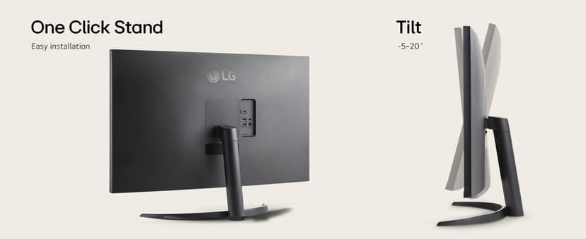 LG 32UR500K-B Ultrafine 32-inch 4K UHD (3840x2160) Computer Monitor HDR10 Built-in Speaker x2 OnScreen Control Reader Mode Flicker Safe Borderless Design HDMIx2 DisplayPort Black