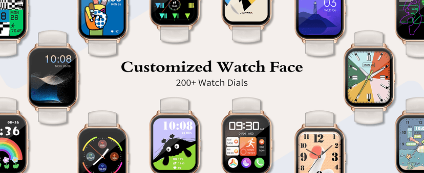 RUIMEN Smart Watches for Women Men (Answer/Make Calls, 2 Bands Included), 1.8" Smartwatch for iOS/Android Phones, Fitness Tracker Heart Rate/Sleep Monitor Digital Watch Waterproof Milky White