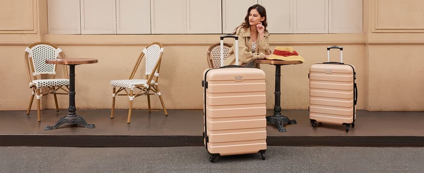 Coolife Luggage 3 Piece Set Suitcase Spinner Hardshell Lightweight TSA Lock