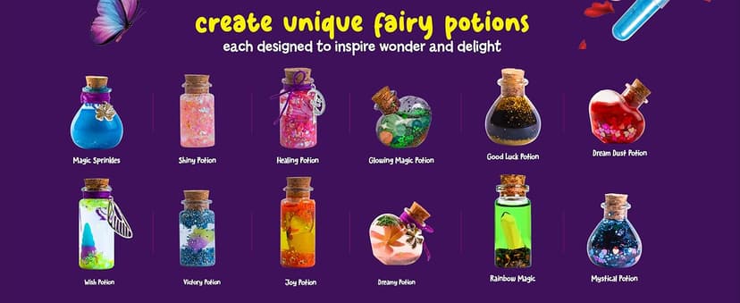 Dan&Darci Fairy Magic Potion Kit for Kids - Gifts for Girls - 6 7 8 9 10 Year Old Girl Gift - Christmas Ideas - Toys 8-10 7-8 - Arts and Crafts for Kid Ages 6-8 Years - Magical Workshop Craft Kits