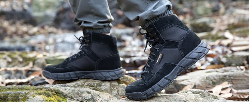 FREE SOLDIER Waterproof Hiking Work Boots Men's Tactical Boots 6 Inches Lightweight Military Boots Breathable Desert Boots