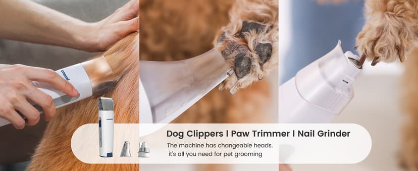 oneisall Dog Grooming Vacuum, Pet Grooming Vacuum with Clipper Nail Grinder, 1.5L Dust Cup Dog deshedding Brush with 7 Tools for Shedding Pet Hair, Home Cleaning(Blue)