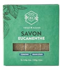 Handmade in Canada, Plant Based Cold Process Natural Bar Soap, With Premium Essential Oils, Dry Skin, Pack of 6 (For Him)