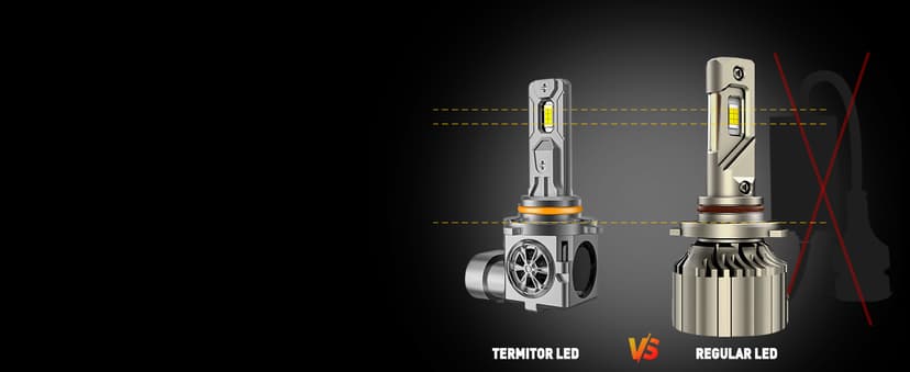 Termitor 9005 9006 Bulbs Combo, 110,000LM 1300% Ultra Bright, True 1:1 Mini Halogen Size, Plug and Play No Adapter, HB3 HB4 Fog Light Conversion Kits, 85000+ Hours Lifespan, Pack of 4