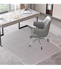 Office Chair Mat for Carpets, Clear Computer Desk Chair Mat for Low Carpeted Floors, Thick and Sturdy Carpet Protector, Easy Glide and Flat Without Curling (30" x 48" Rectangle)