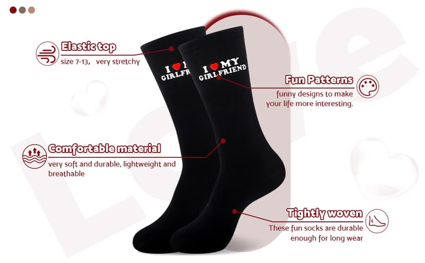 Moyel Husband Boyfriend Gift Ideas Funny Cool Socks for Men, Romantic Gifts for Anniversary, Valentine's Day, Birthday