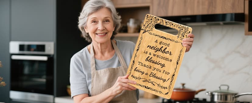 Neighbors Christmas Gifts Best Neighbor Ever Gift New Housewarming Ideas for Moving Away Neighbor Birthday Christmas Appreciation Gift for New Neighbor Cutting Boards for the Kitchen