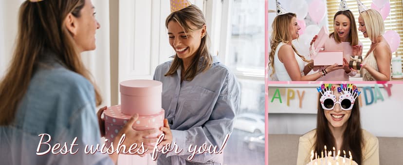 Best Friends Birthday Gifts for Women Friendship - Funny Sister Birthday Gifts for Friend Female BFF Bestie Gift for Women, Vanilla Cake Scented Bday Candles Happy Bday Decorations