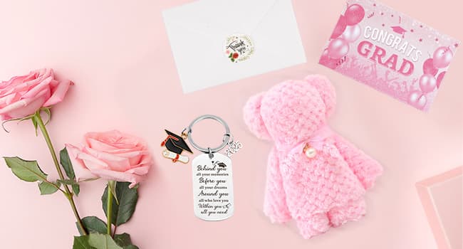 Graduation Gifts for Her, Congratulations Christmas Gifts Basket for Women Girls, She Believed She Could So She Did Coffee Mug Grad Keychain Bear Towel Acrylic Plaque High School College Graduates