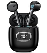 Wireless Earbuds for iPhone 17 Air 16 15 Pro Max Plus 14 13, 5.3 Bluetooth Headphones Noise isolating Ear Buds with Mic Touch Cordless Earbud for Samsung Galaxy S25 Ultra S24 S23 Fe S22 A35 Pixel 10 9