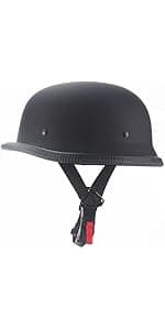 German Style Motorcycle Helmet,Adult Half Helmet Open Face DOT Approved, Motorcycle Cruiser Scooter Cool Helmet