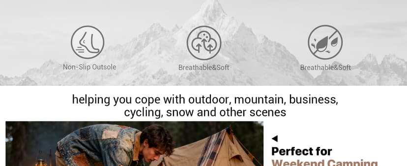 Vostey Men's Hiking Boots Waterproof Casual Chukka Boots for Men